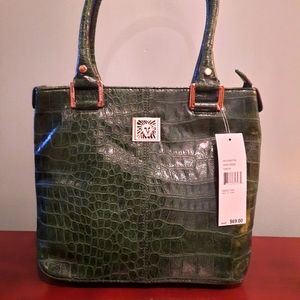 Dark green Anne Klein handbag